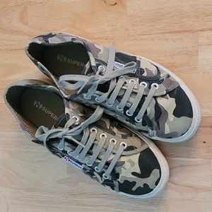 Superga Canvas Camouflage Sneakers